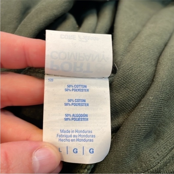 Hunter Green Military Hooded Sweatshirt Size Large. - Picture 6 of 7